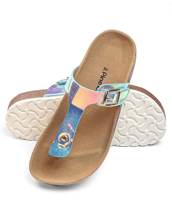 Pine Kids Buckle Closure Sandals - Silver
