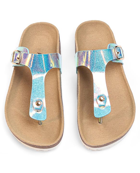 Pine Kids Buckle Closure Sandals - Silver