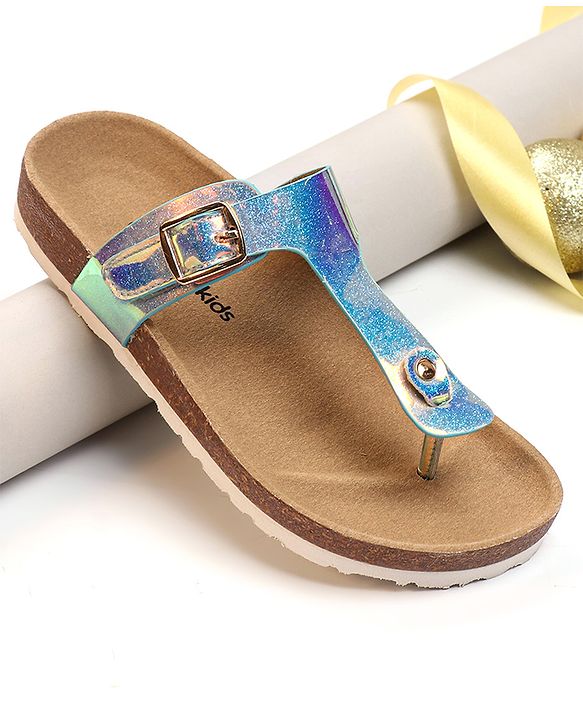 Pine Kids Buckle Closure Sandals - Silver