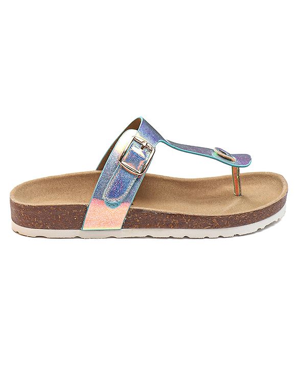Pine Kids Buckle Closure Sandals - Silver