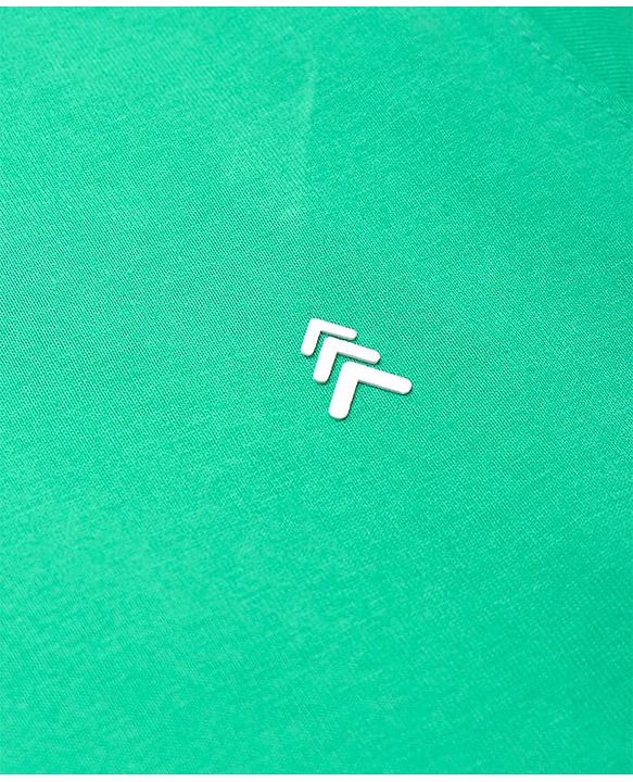 Pine Kids Cotton Knit Half Sleeves Solid T-Shirt With Logo Print - Green