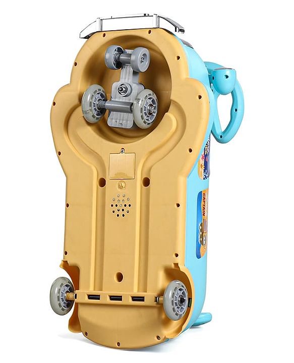 Babyhug Little Explorer Aquatic Theme Kids Retro Swing Car| LED Lights and Music |Baby Magic Car|Toy Car | Push Car | Ride On Car |ABEC 7 Bearing|Weight Capacity Upto 50 kg | Light Blue