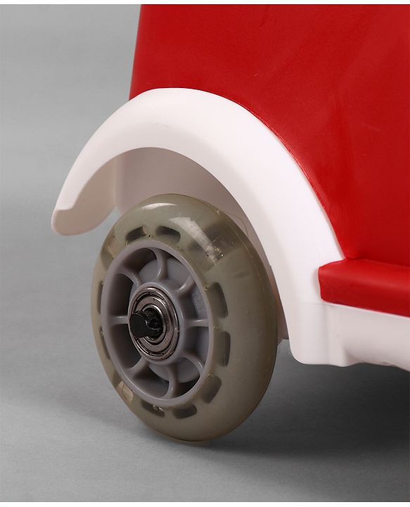 Babyhug Little Explorer Space Theme Kids Retro Swing Car| LED Lights and Music |Baby Magic Car|Toy Car | Push Car | Ride On Car |ABEC 7 Bearing|Weight Capacity Upto 50-KGS | Red