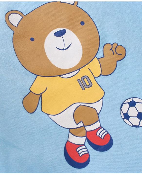 Babyhug Cotton Knit Full Sleeves T-Shirts With Bear & Text Graphics Pack of 3 - Multicolor