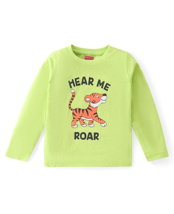 Babyhug Cotton Knit  Full Sleeves T-Shirt with Animal Graphics Pack of 5 - Multicolor
