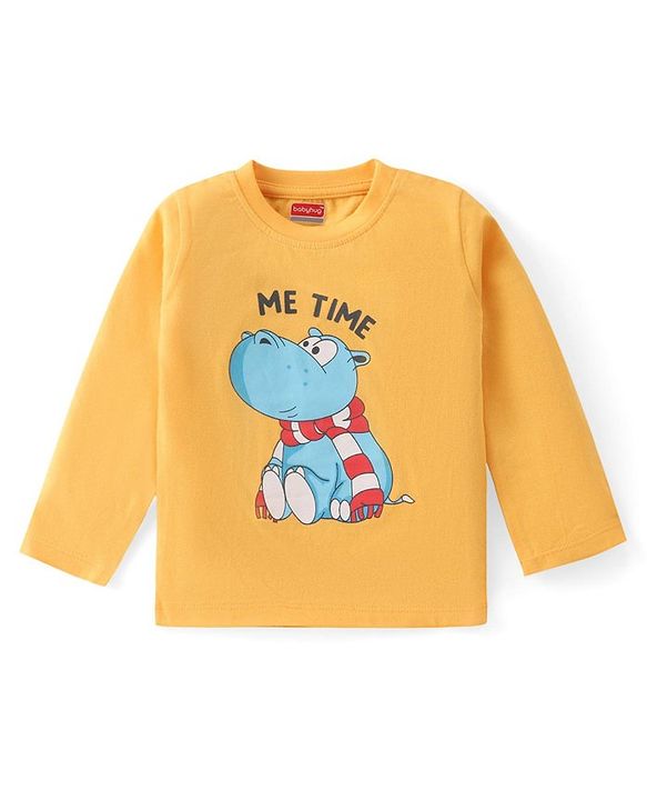 Babyhug Cotton Knit  Full Sleeves T-Shirt with Animal Graphics Pack of 5 - Multicolor