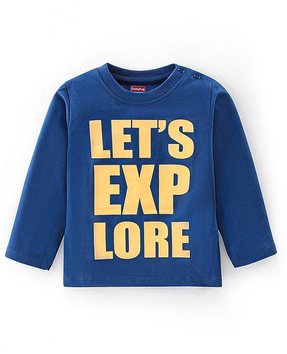 Babyhug Cotton Knit   Full Sleeves T-Shirts with Striped & Animal Print Pack of 7 - Blue Yellow & Red