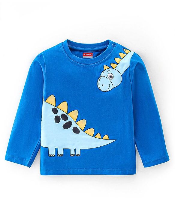 Babyhug Cotton Knit   Full Sleeves T-Shirts with Striped & Animal Print Pack of 7 - Blue Yellow & Red