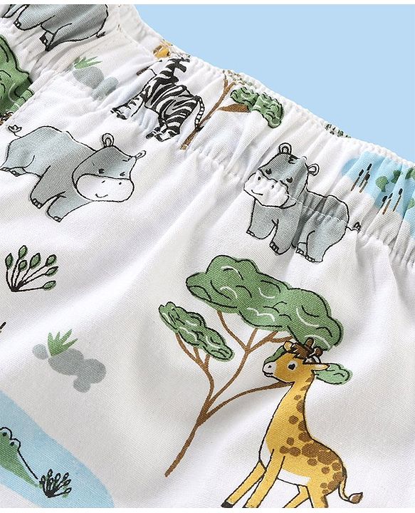 Babyhug Cotton Knee Length Boxers Animal & Vehicle Print Pack of 3 - Multicolour