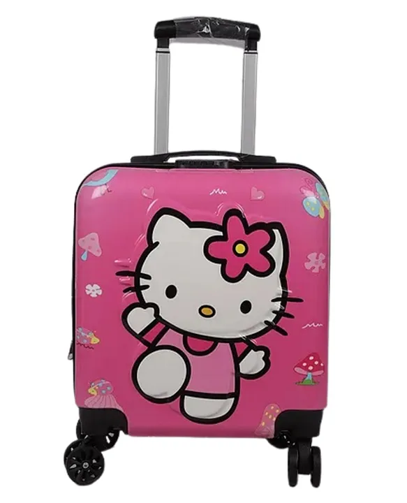 Pink Light Baggage Zikku Kids Travel Trolley Bag, Hard