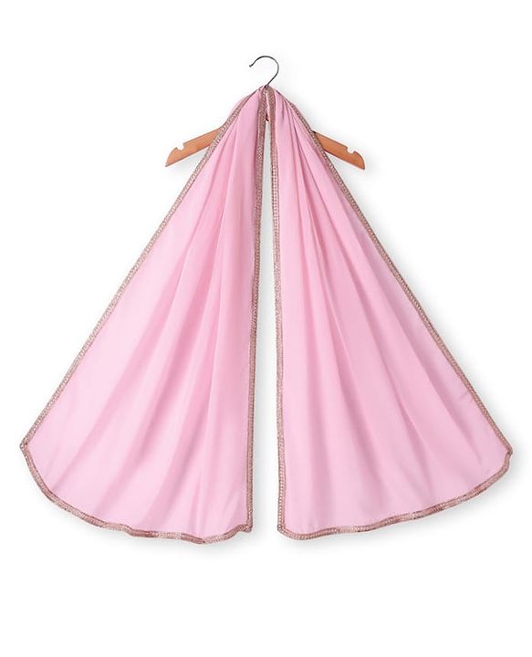 Babyhug Georgette Woven Singlet Sleeves Sequin Embroidered Kurti Palazzo Set with Dupatta - Pink