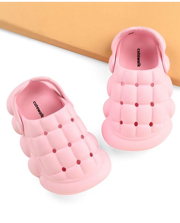 Cute Walk by Babyhug Clogs with Back Strap Closure - Pink