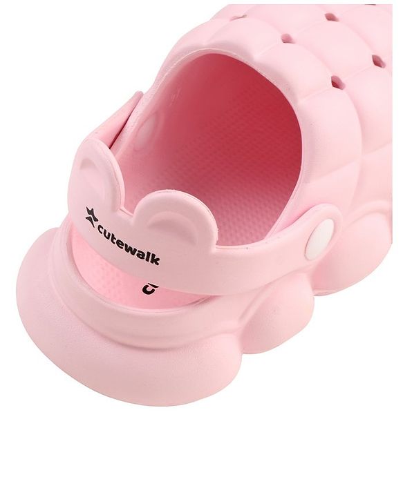 Cute Walk by Babyhug Clogs with Back Strap Closure - Pink