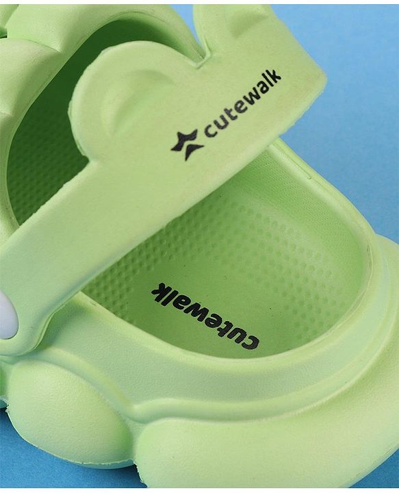 Cute Walk by Babyhug Clogs with Back Strap Closure - Green