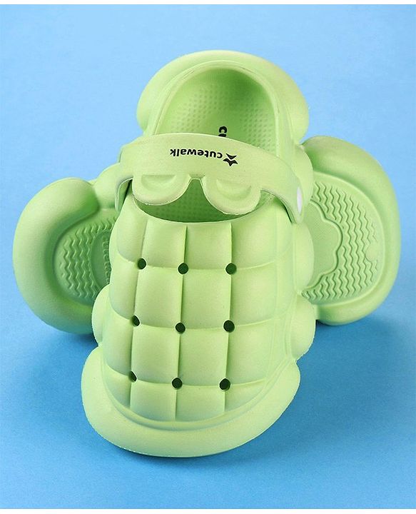 Cute Walk by Babyhug Clogs with Back Strap Closure - Green