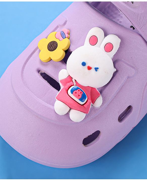 Cute Walk by Babyhug Clogs with Backstrap Bunny Applique - Pink