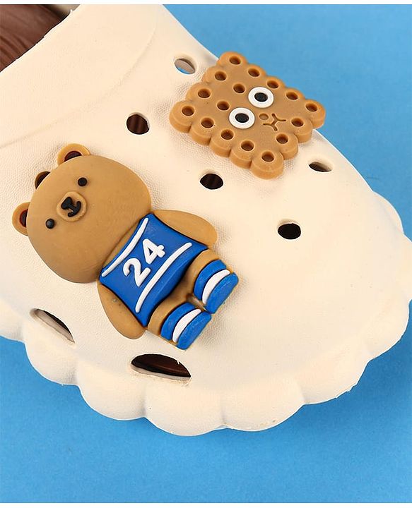 Cute Walk by Babyhug Clogs with Backstrap Bear Applique - Light Brown