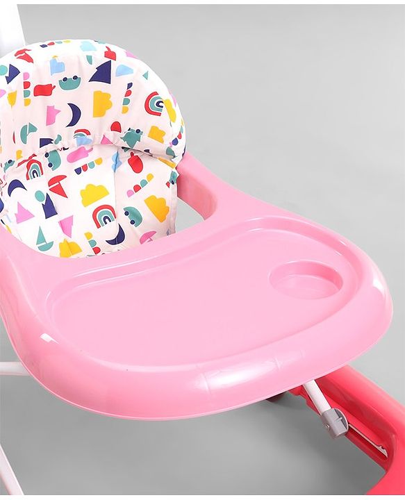 Babyhug Baby Walker with Parental Handle and Musical Toy Tray - Blue