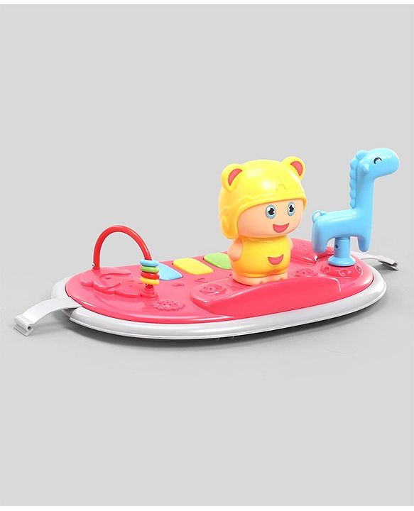 Babyhug Baby Walker with Parental Handle and Musical Toy Tray - Blue