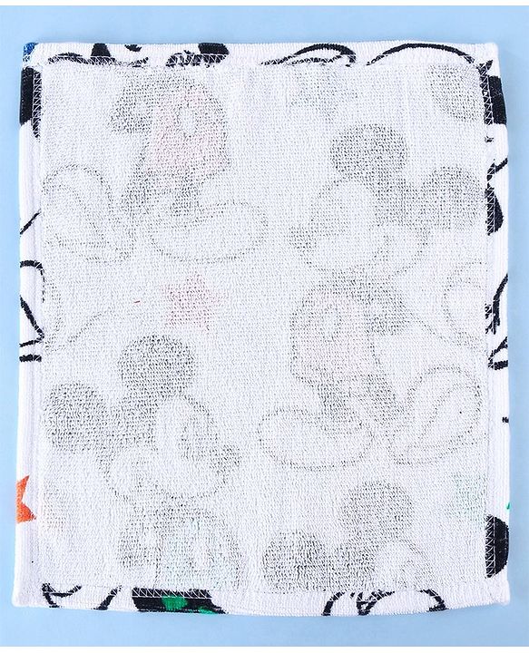 Babyhug Disney Terry Cotton Face Towel Mickey Mouse Print Pack of 2 - Multicolor
