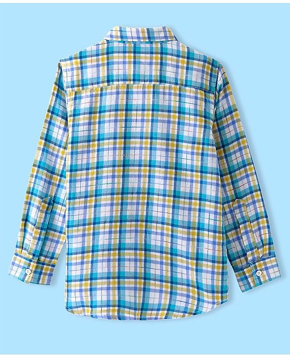 Pine Kids Cotton Woven Full Sleeves Check Shirt with Inner T-Shirt - Multicolour