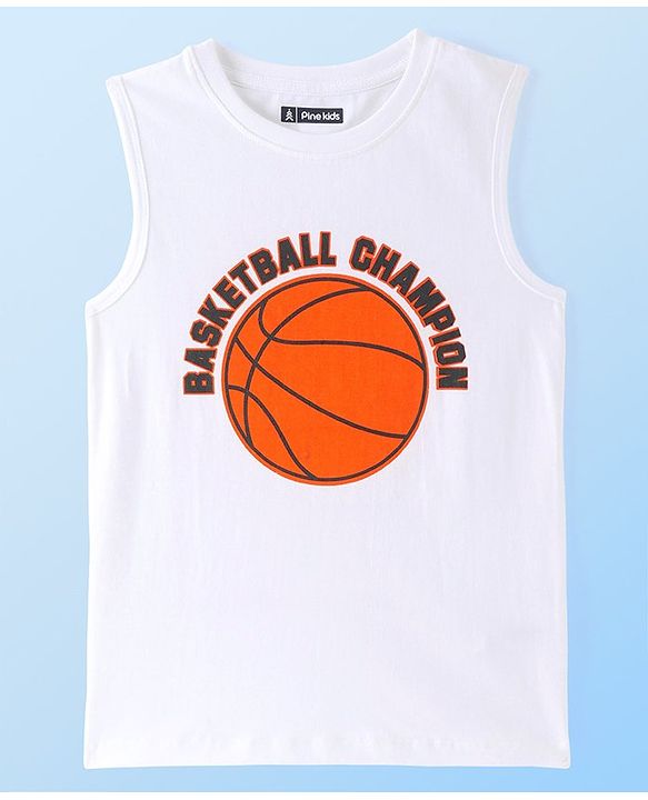Pine Kids Cotton Woven Full Sleeves Checks Shirt with Basketball Printed T- Shirt -Blue & White