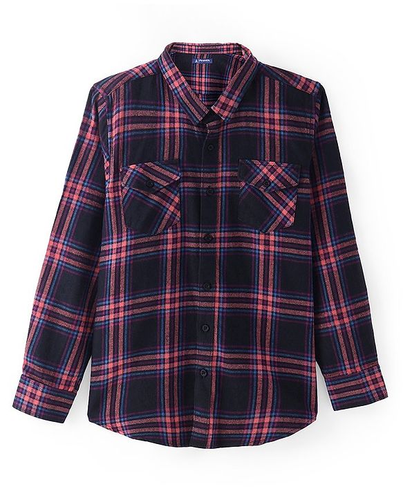 Pine Kids Cotton Woven Full Sleeves Checked Shirt- Multicolour