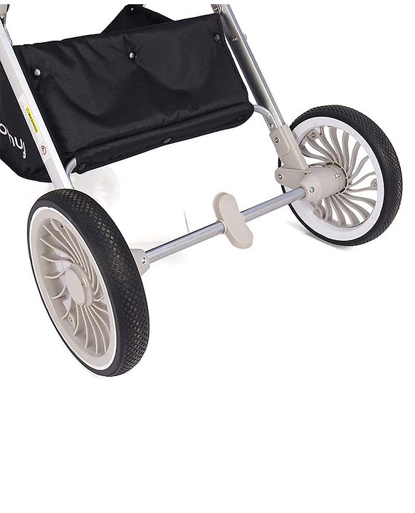 Babyhug Premium Stroller with Reversible Seat and Aluminium Frame - Grey