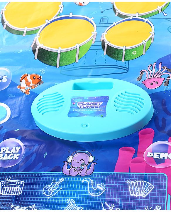 Babyhug 9-in-1 Musical Playmat with Piano, Drum & AUX Support|Sensory & Auditory Stimulation|24 Keys, 8 Instruments, 10 Demos|Easy-to-Clean, Gift-Ready|3+ Years|BIS Certified|L*B: 90x70 cm