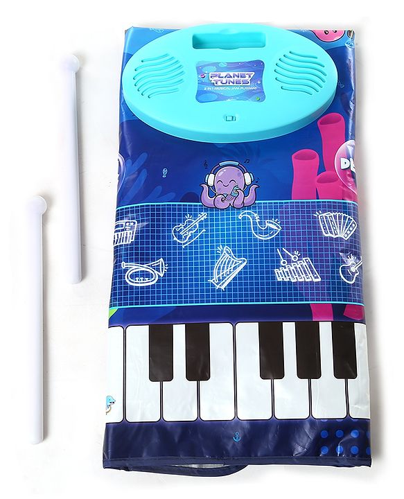 Babyhug 9-in-1 Musical Playmat with Piano, Drum & AUX Support|Sensory & Auditory Stimulation|24 Keys, 8 Instruments, 10 Demos|Easy-to-Clean, Gift-Ready|3+ Years|BIS Certified|L*B: 90x70 cm