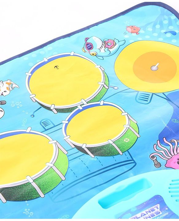 Babyhug 9-in-1 Musical Playmat with Piano, Drum & AUX Support|Sensory & Auditory Stimulation|24 Keys, 8 Instruments, 10 Demos|Easy-to-Clean, Gift-Ready|3+ Years|BIS Certified|L*B: 90x70 cm