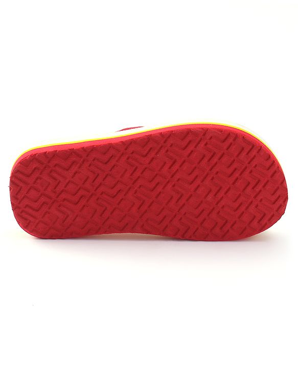 Pine Kids Slip On Flip Flops With Stripes - Pink Yellow & Green