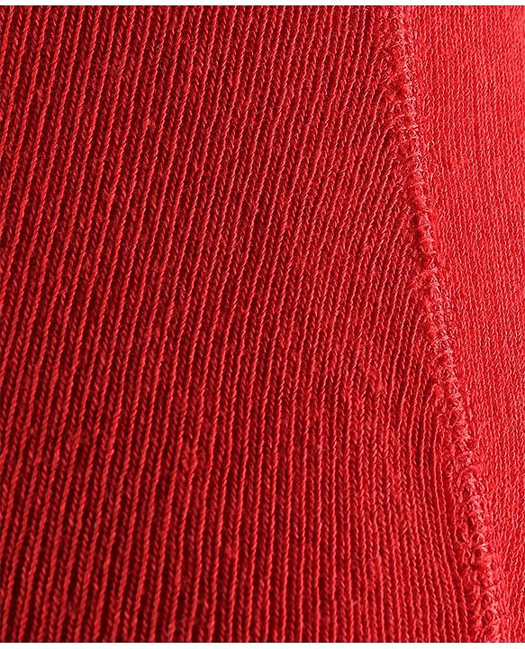 Pine Kids Cotton Knit Solid Colored Footie Tights - Red