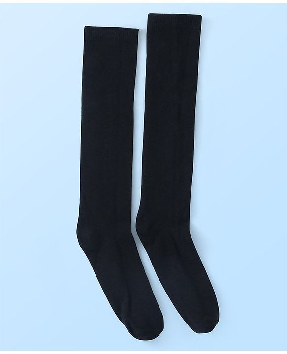 Pine Kids Knitted Silvadur Antimicrobial Full  Length Solid Color  Socks - Pack of 3 ( Color May Vary )