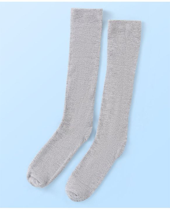 Pine Kids Knitted Silvadur Antimicrobial Full  Length Solid Color  Socks - Pack of 3 ( Color May Vary )