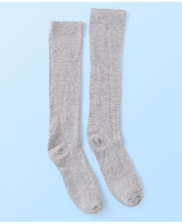 Pine Kids Knitted Silvadur Antimicrobial Full  Length Solid Color  Socks - Pack of 3 ( Color May Vary )