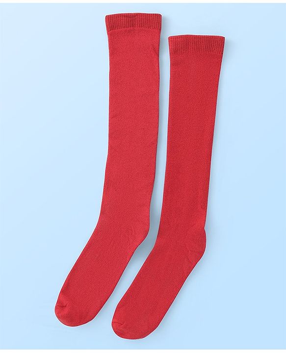 Pine Kids Knitted Silvadur Antimicrobial Full  Length Solid Color  Socks - Pack of 3 ( Color May Vary )