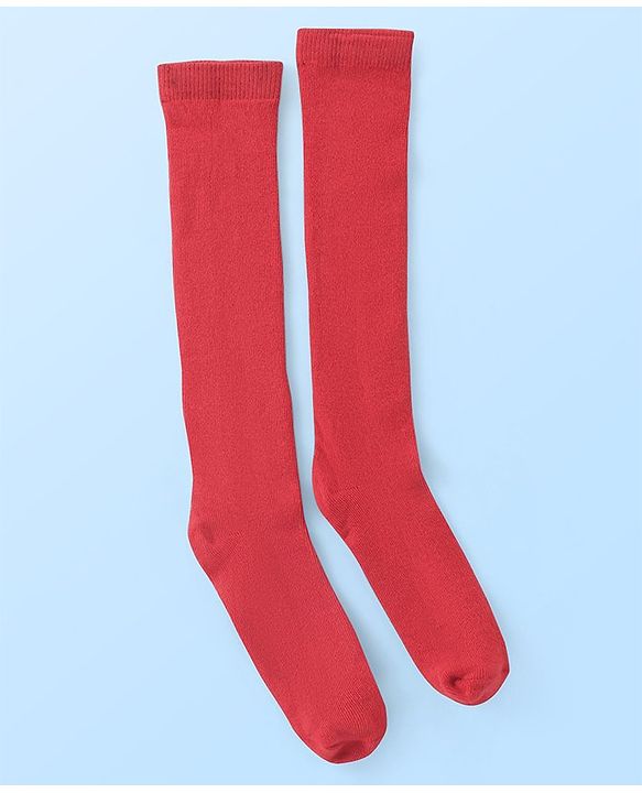 Pine Kids Knitted Silvadur Antimicrobial Full  Length Solid Color  Socks - Pack of 3 ( Color May Vary )