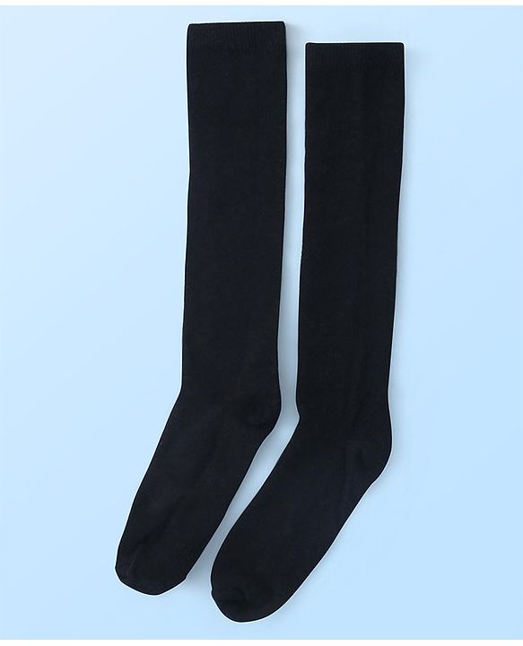 Pine Kids Knitted Silvadur Antimicrobial Full  Length Solid Color  Socks - Pack of 3 ( Color May Vary )