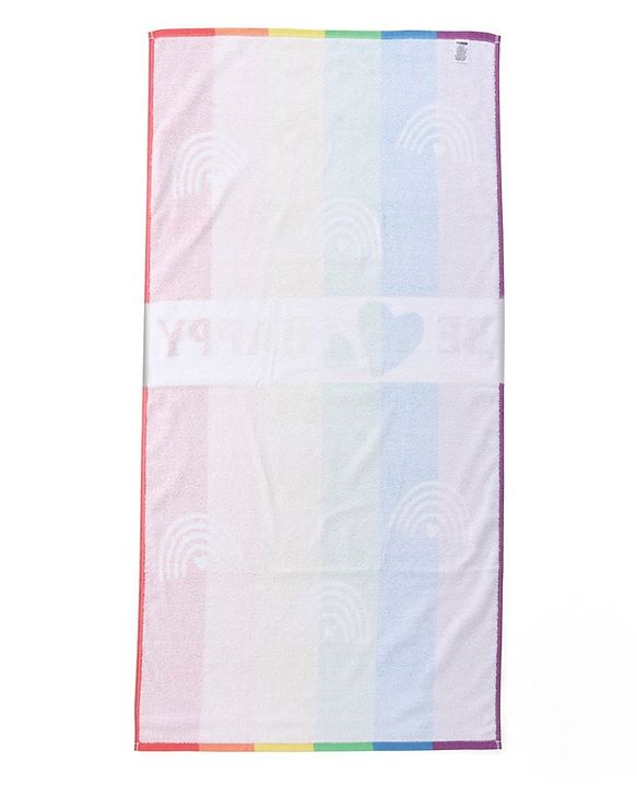 Pine Kids Terry Woven Towel & Wrapper Text Print L 60 x B 120 cm - Multicolor