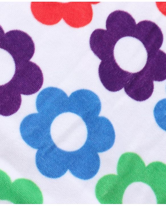Pine Kids Terry Woven Towel & Wrapper Floral Print L 60 x B 120 cm - Multicolor