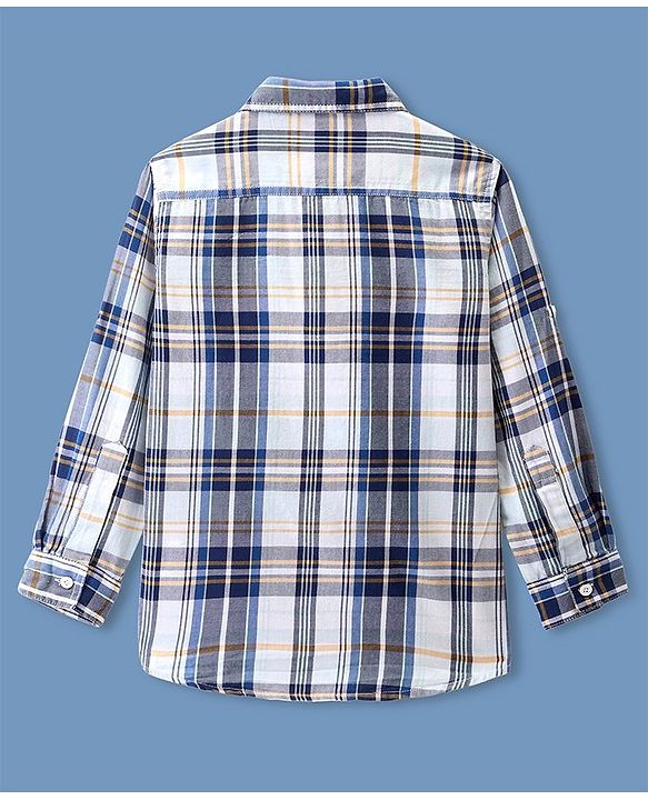 Pine Kids Cotton Woven Full Sleeves Checks Shirt- Multicolor