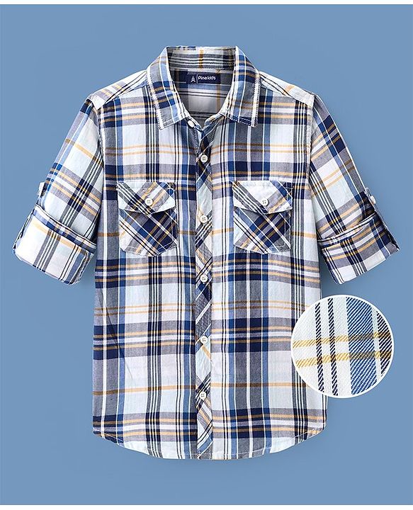 Pine Kids Cotton Woven Full Sleeves Checks Shirt- Multicolor
