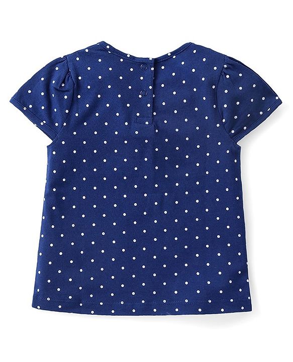 Babyhug Cotton Knit Dungaree and Half Sleeves Top Set Floral Print - Multicolor