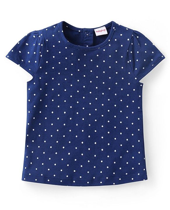 Babyhug Cotton Knit Dungaree and Half Sleeves Top Set Floral Print - Multicolor