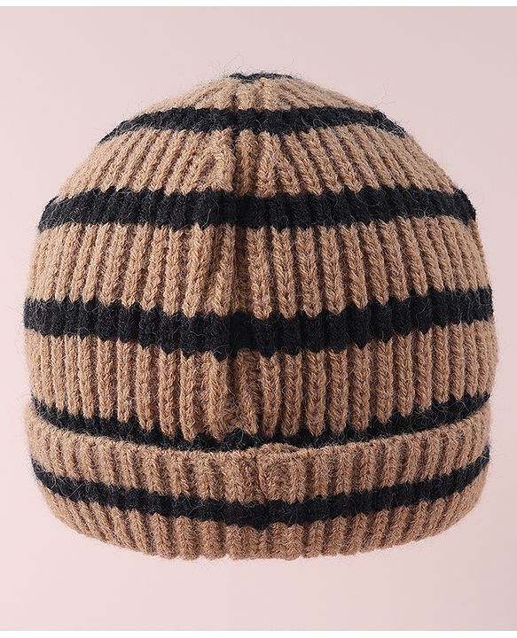 Babyhug Cable Knitted Woollen Cap Brown