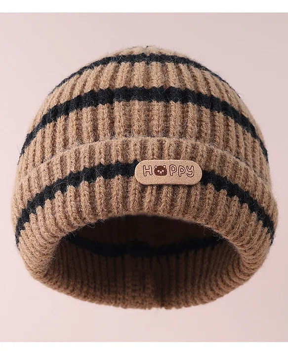 Babyhug Cable Knitted Woollen Cap Brown Online in India, Buy at