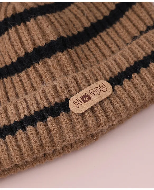 Babyhug Cable Knitted Woollen Cap Brown Online in India, Buy at