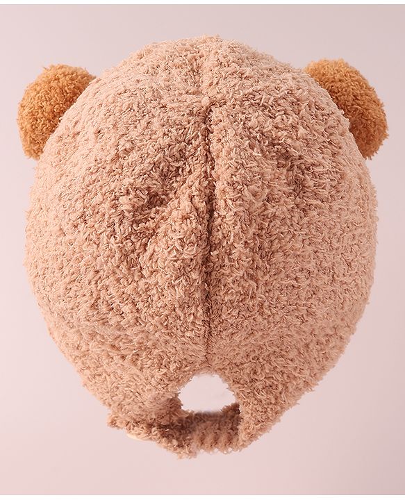 Babyhug Woollen Cap with Pom Pom - Brown