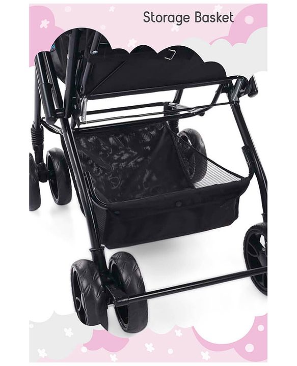 Babyhug Symphony Stroller With Reverisble Handle & Mosquito Net - Pink